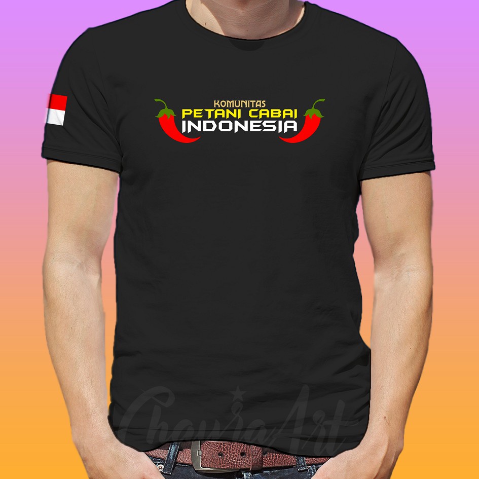 Kaos Komunitas Petani Cabai Indonesia Mbois Tshirt Baju Penanam Cabe Pedas Pekebun