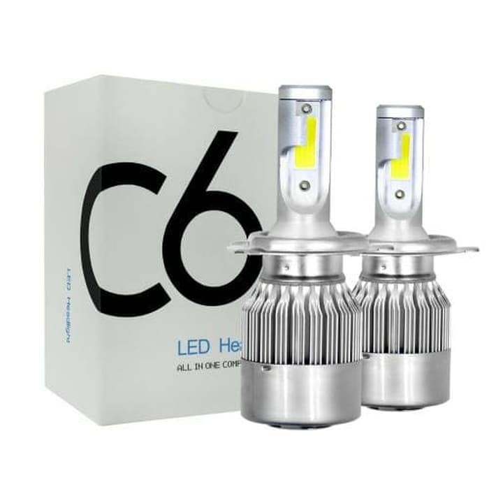 Lampu Mobil Headlight LED C6 H4 COB 2PCS Lampu Mobil h1 h11 h3 lampu h7