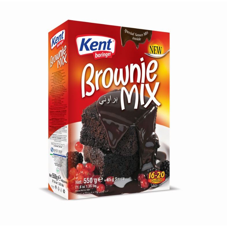 

Kent Boringer Brownie Mix 350gr + 40gr Sauce