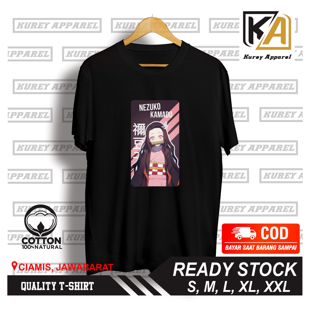 KAOS ANIME DEMON SLAYER NEZUKO KAMADO KIMETSU NO YAIBA BAJU ANIME KAOS NEZUKO TERLARIS - KUREYAPPARE