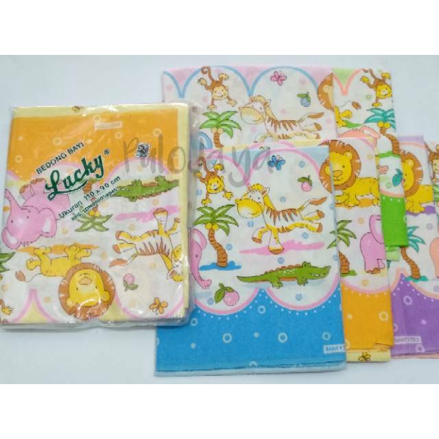 6 Pcs Bedong Bayi Lucky 110 X90 Kain Lampin Bayi Kain Bedong Bayi Perlengkapan Bayi Shopee Indonesia