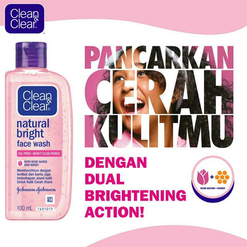 CLEAN &amp; CLEAR NATURAL BRIGHT FACE WASH