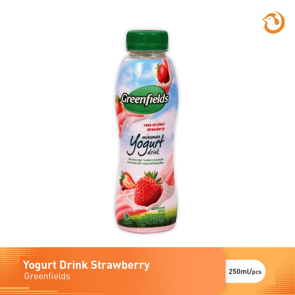 Greenfields Yogurt Drink Strawberry 250 ml Shopee Indonesia
