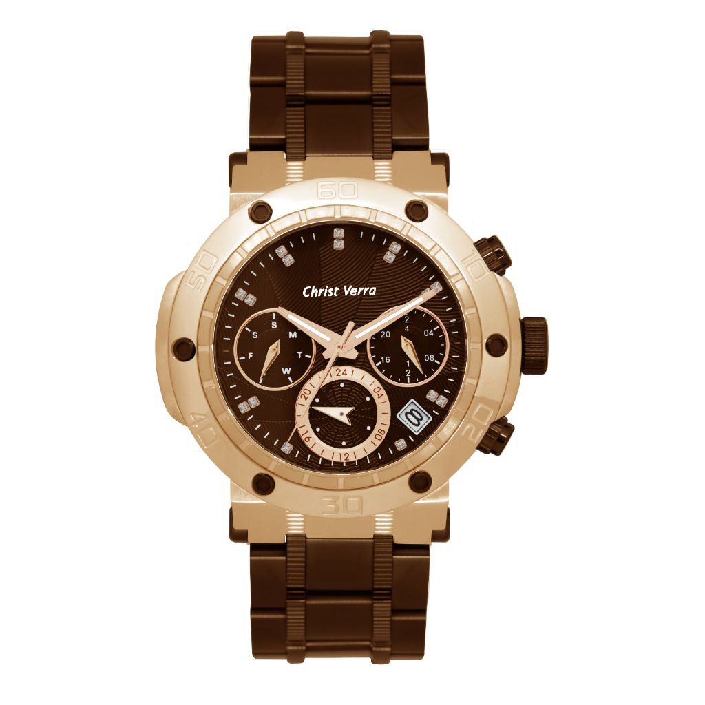 Jam Tangan Wanita Tali Rantai Christ Verra CV 52283LD-17 BRN