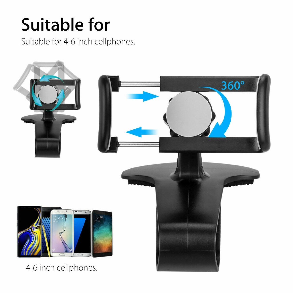 Universal Car Phone Holder Car Dashboard Cell Phone GPS Mount Holder Stand Phone Clip