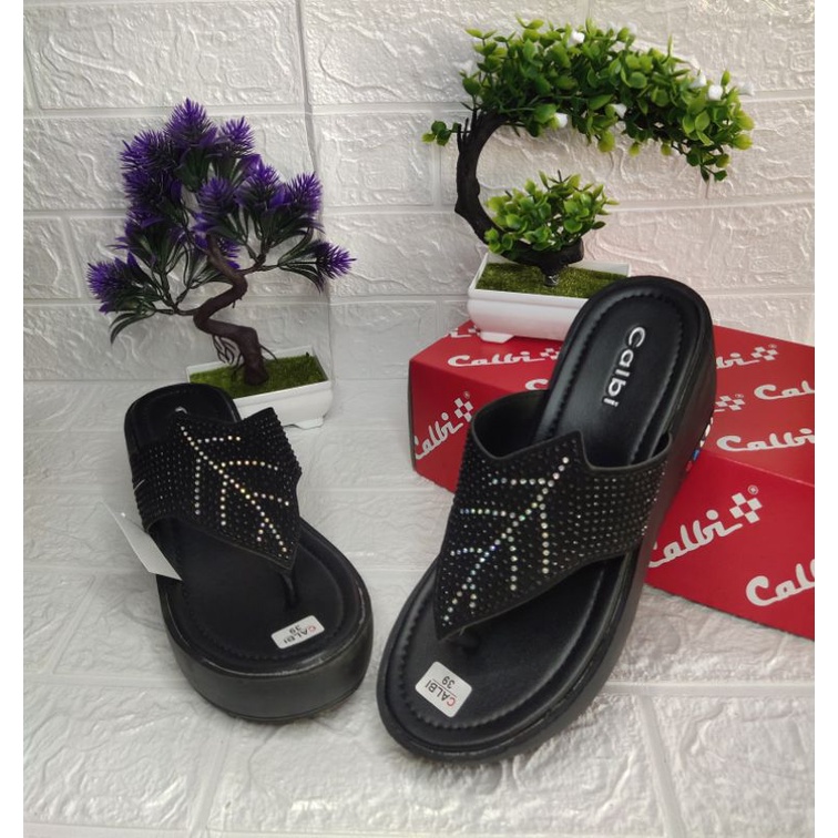[ BEST SELLER CALBI ORI LOKAL ] SANDAL WEDGES CALBI | SANDAL WEDGES CEWEK | SANDAL JAPIT WEDGES CEWEK | SANDAL CEWEK WEDGES TERLARIS-5