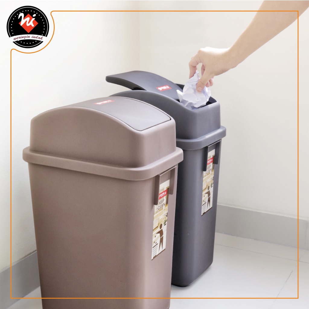 TEMPAT SAMPAH PLASTIK LION STAR / TEMPAT SAMPAH RUANGAN KAMAR KANTOR DAPUR RUANG TAMU / TONG SAMPAH 