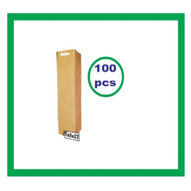 

100 pcs Tas Kertas Paperbag Souvernir Botol Minum 600ML Paper Bag Kantong