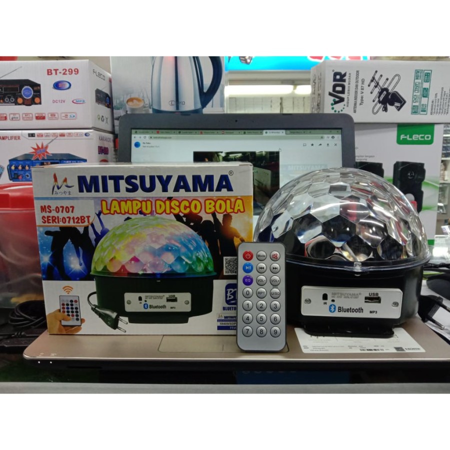 Mitsuyama MS-0712BT Lampu Disco Bola + Speaker Bluetooth Sensor Suara