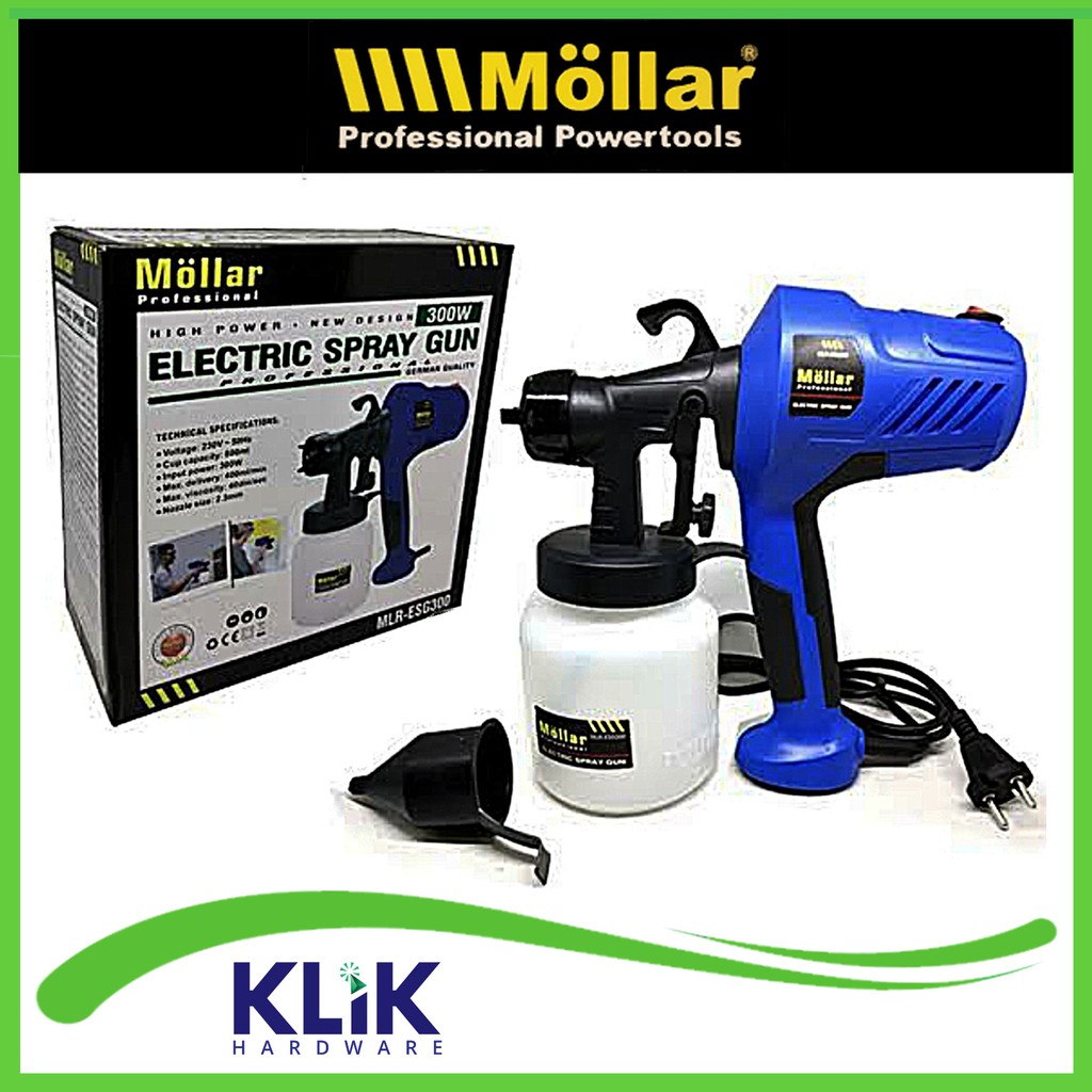 Mollar Spray Gun Elektrik ESG300 ESG303 - Alat Cat Semprot Listrik Paint Gun Electric ESG 300 303 Cat Minyak Thiner