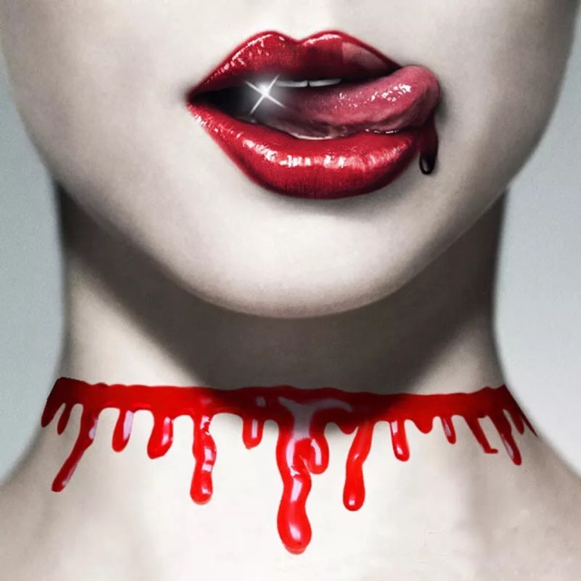 Kalung Darah Vampire Halloween Kostum Choker Leher Seram Cosplay Sexy