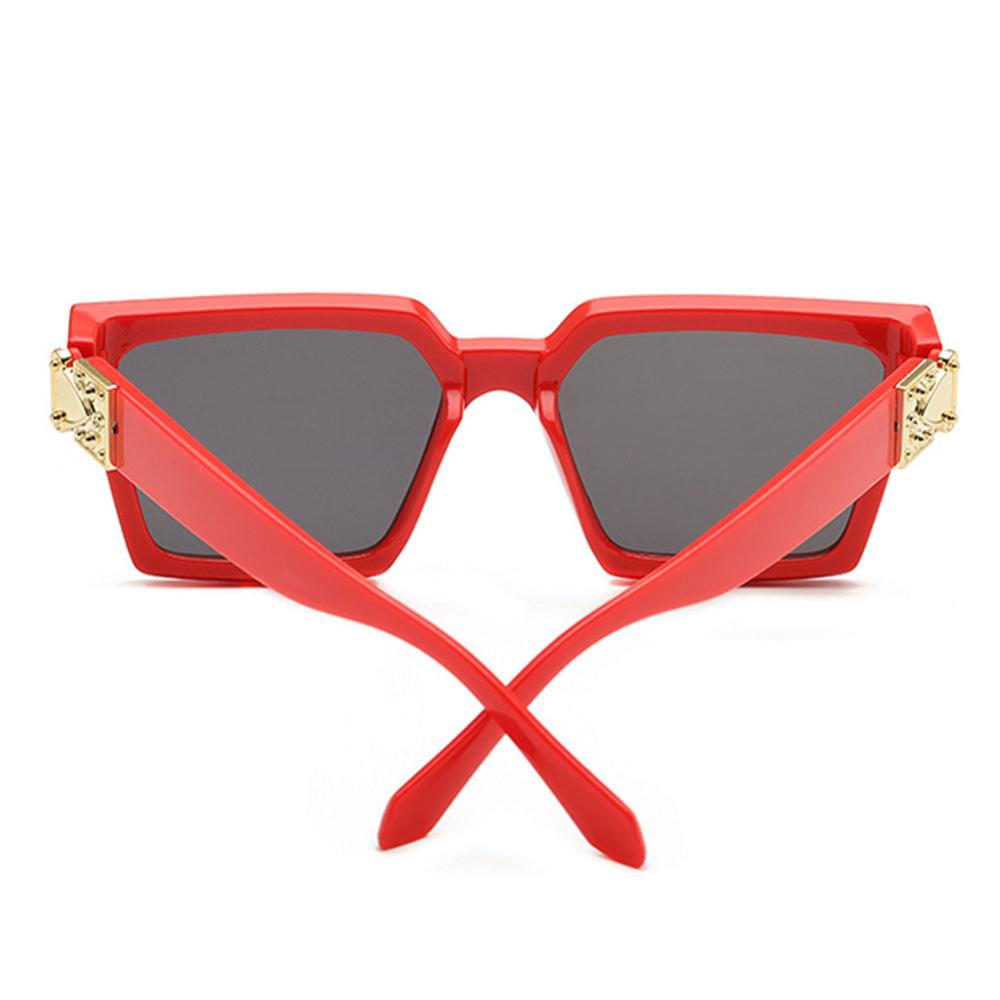 Timekey Kacamata Hitam Frame Kotak Besar Gaya Retro Serbaguna Untuk Wanita H5X1