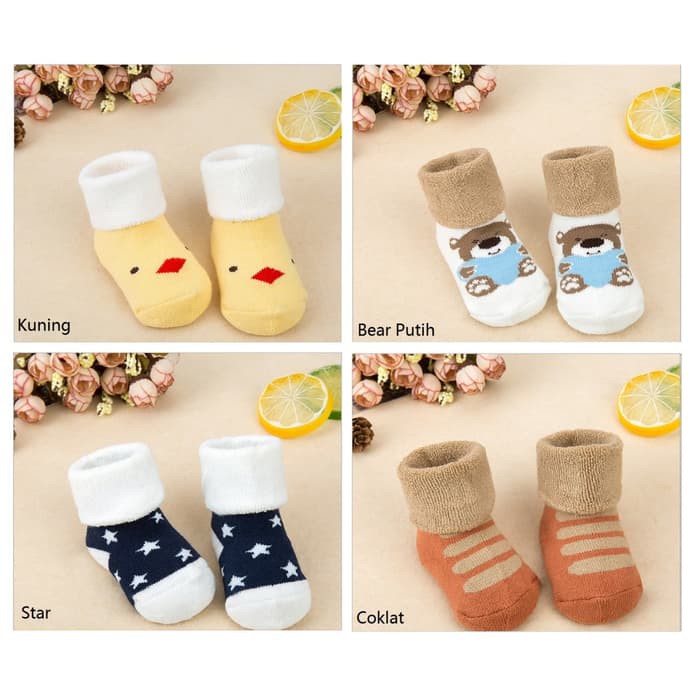 Kaos Kaki Bayi Motif - [ 1 Pasang / 0 - 12 M ]