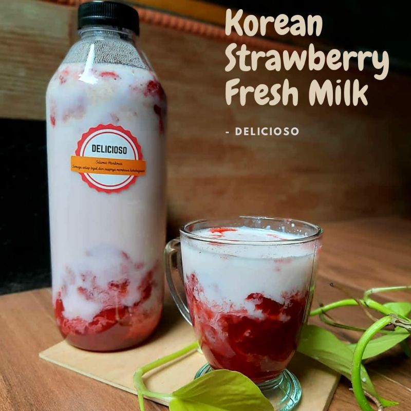 

KOREAN STRAWBERRY FRESH MILK 1 Liter