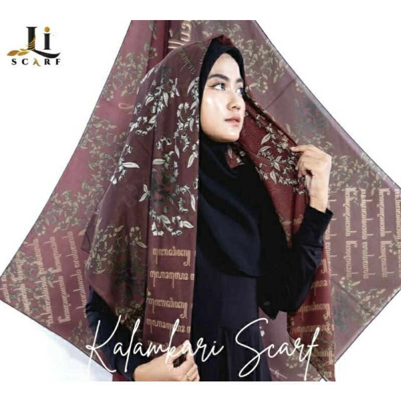 jilbab koran li scarf seri batik nusantara kalamkari scarf