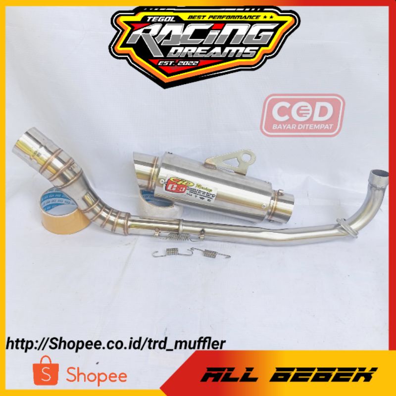 knalpot Racing CLD Leher/Pipa kobra Vega r ZR Jupiter z Z1 Robot Force Astrea Grand Smash Dll