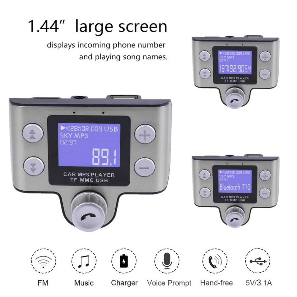 SO-650C 1.4 Inch LCD Display Car Kit FM Transmitter Compact Size Vehicle Music &amp; Talking MP3 Player