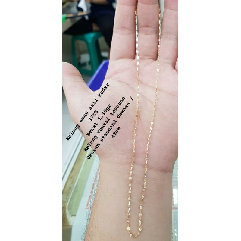 kalung emas asli kadar 375
