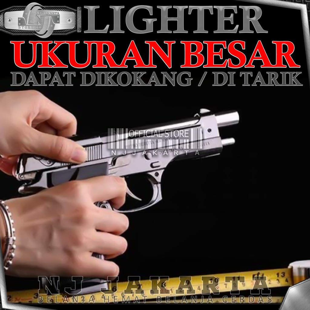 MANCIS KOREK API PISTOL 1 BANDING 1 LIGHTER BARETTA BISA DI KOKANG