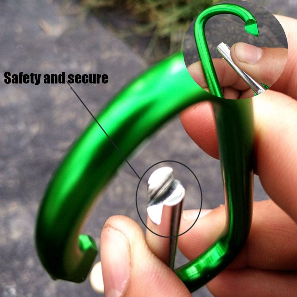 Suyo 5/10pcs Tombol Panjat Acak Kualitas Tinggi Peralatan Multicolor Aluminium Alloy Carabiner