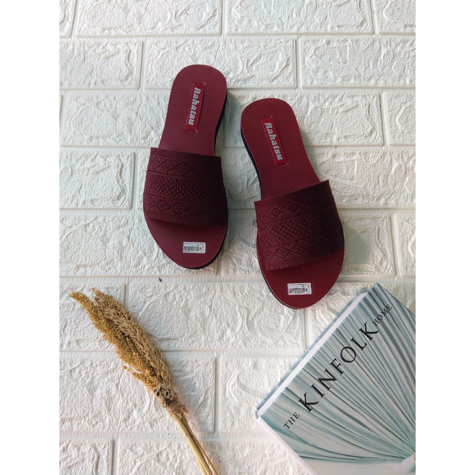 Sandal Wanita Dewasa Teplek Slop Rajut By Rahatsu Collection