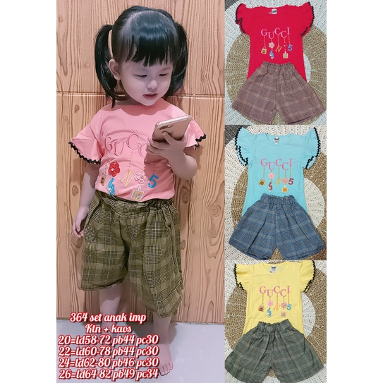 stelan baju anak perempuan  - stelan anak import