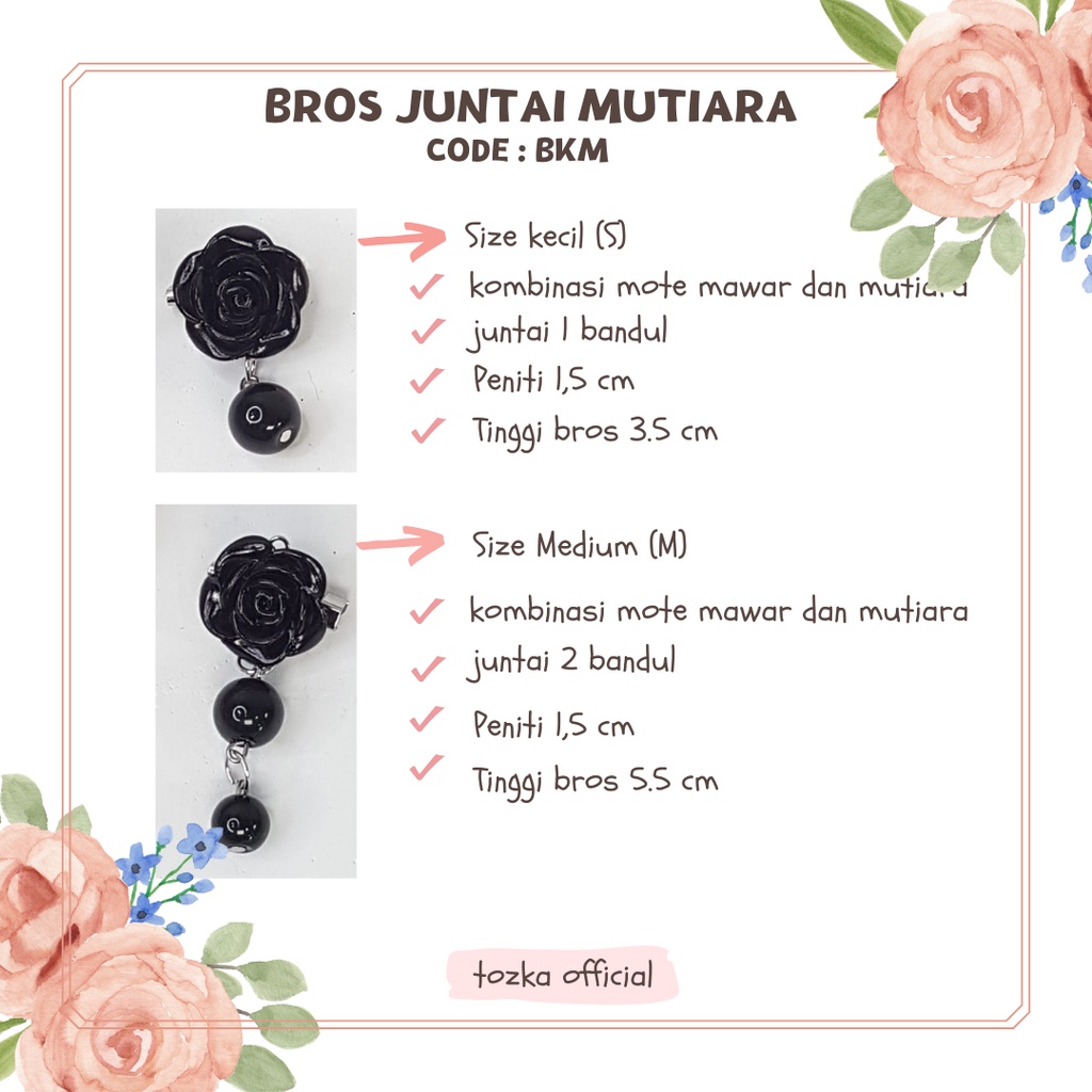 Bros juntai kristal mutiara I aksesoris hijab