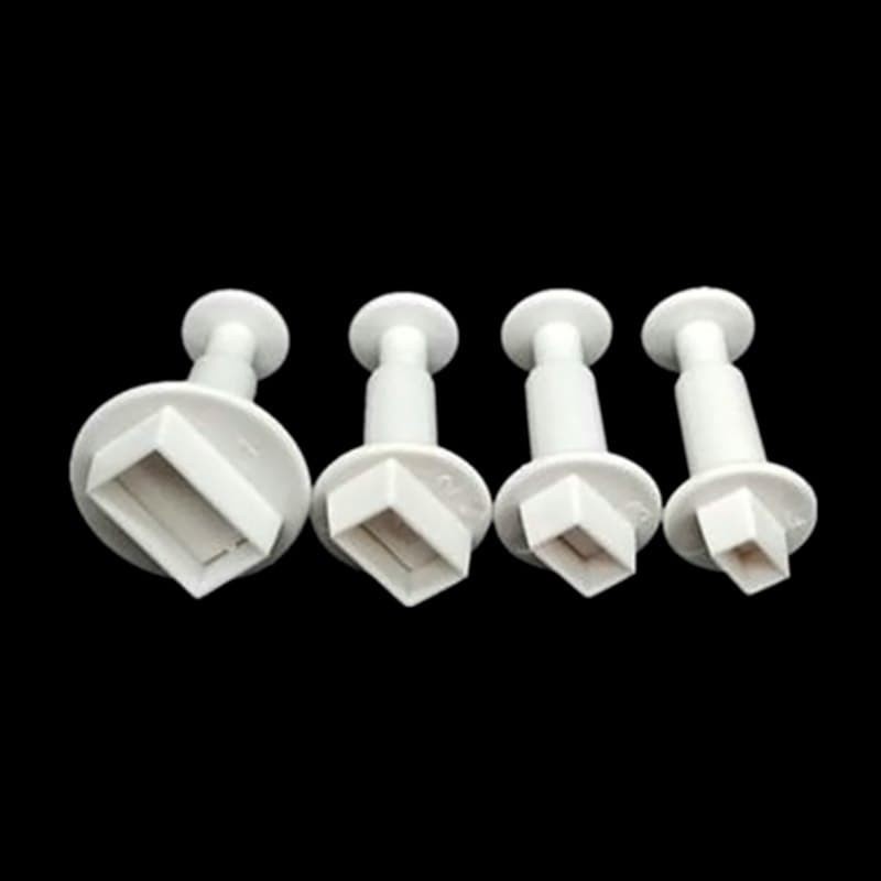 Fondant Plunger Cutter - Cetakan Fondant Rectangle Shape (4pcs)