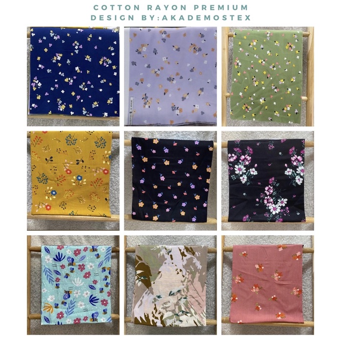 Kain Katun Rayon Viscose Premium/Mix Motif/Grade A