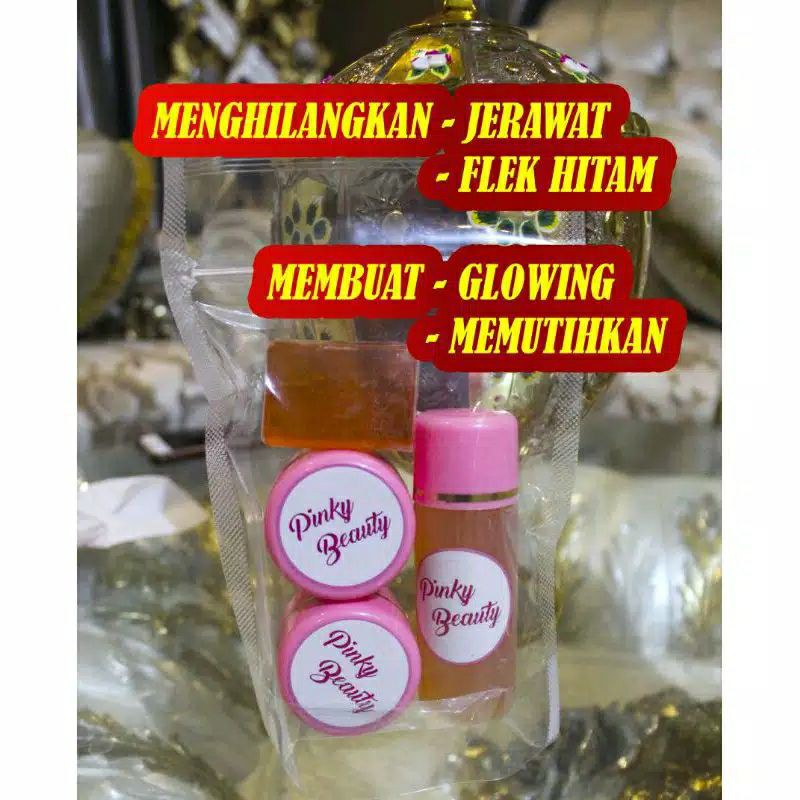 PAKET KOSMETIK ACNE DAN FLEK PINKY BEAUTY SKINCARE ORIGINAL