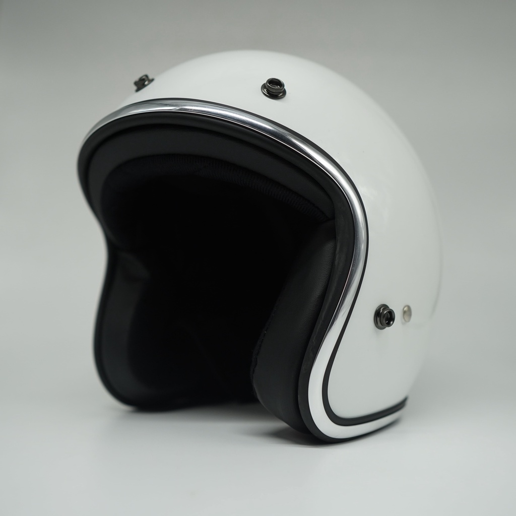 Helm Retro SADA Jitsu White  ( Helm Classic / Helm Klasik / Helm Vespa / Helm Bogo )