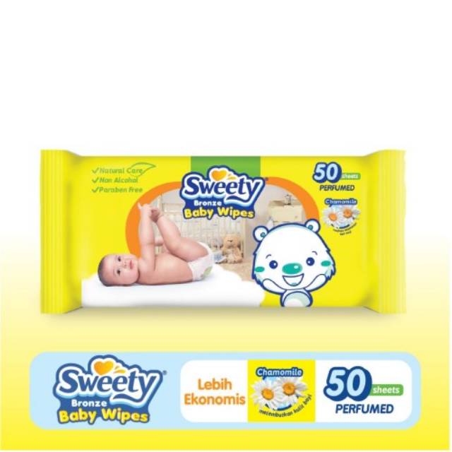 Tisu basah Sweety 50 sheets