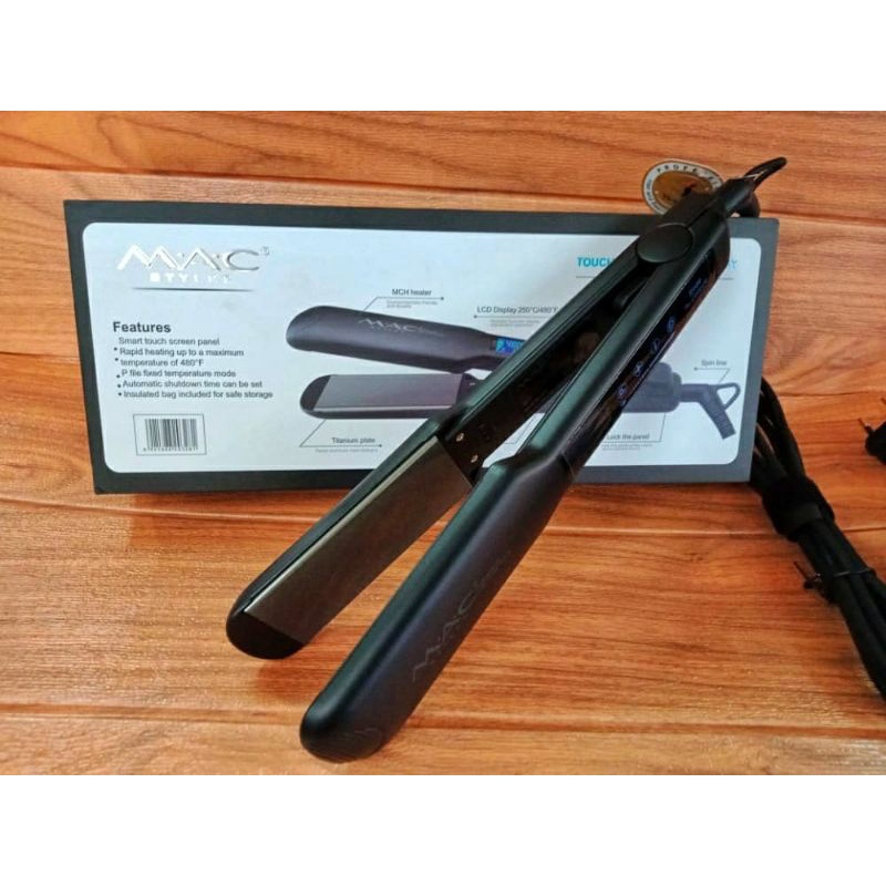 Catok Mac Smoothing LCD Touch Screen Technology plat titanium/ CATOKAN RAMBUT TAHAN LAMA KHUSUS SALON PROFESIONAL