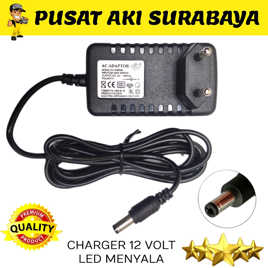 CHARGER 12 VOLT MOBIL MAINAN AKI ANAK ADAPTOR 12VOLT RC MOBILAN ANAK TOYS CAR RIDE ON CASSAN VRLA