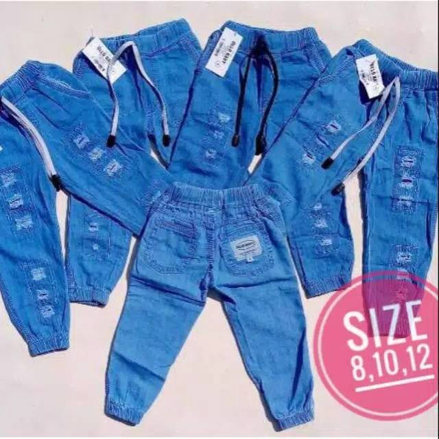  Celana  anak  murah  jogger  denim  jeans  riped oshkosh usia 5 