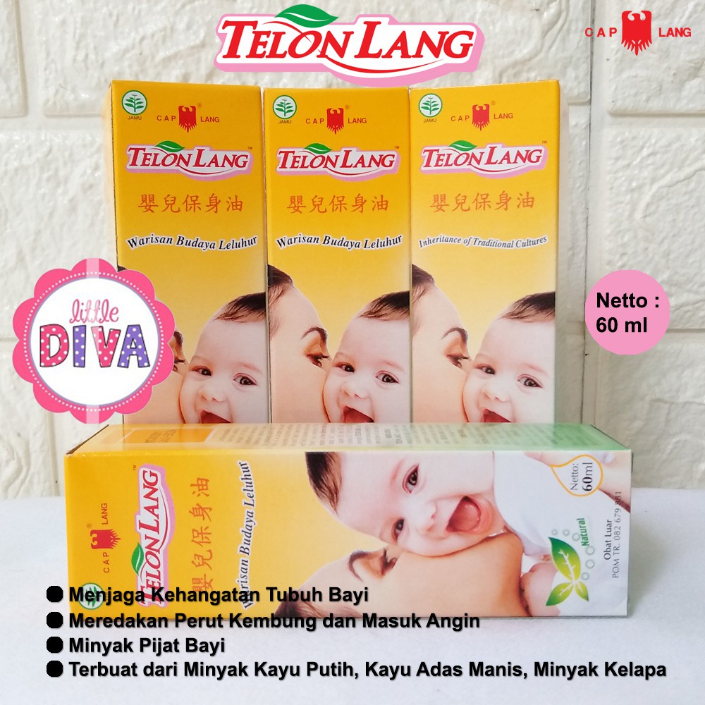Cap Lang TELON LANG 60 ml MINYAK TELON 60 minyak telon bayi Cap Lang ens