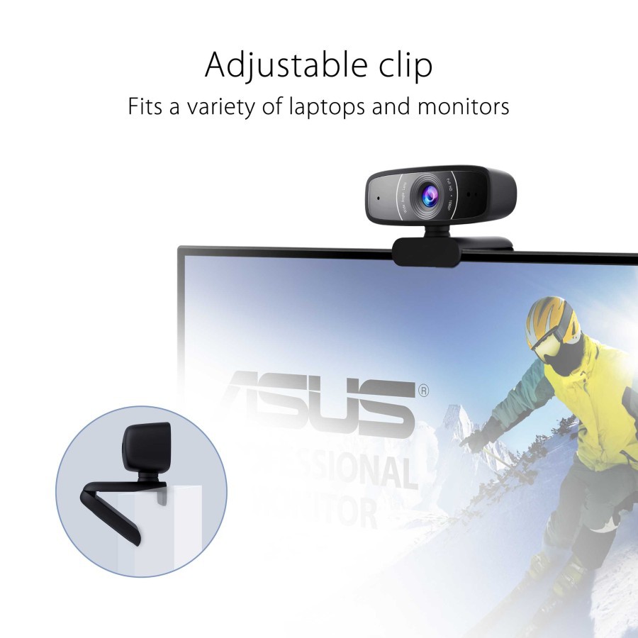 ASUS Webcam C3 / C-3 USB Camera with FHD 1080P 30 FPS Recording &amp; Mic