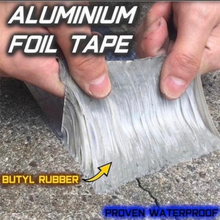 Tape Anti Bocor Anti Air Selotif Perekat Atap Ruangan Lakban Aluminum Tahan Panas Air 10CM