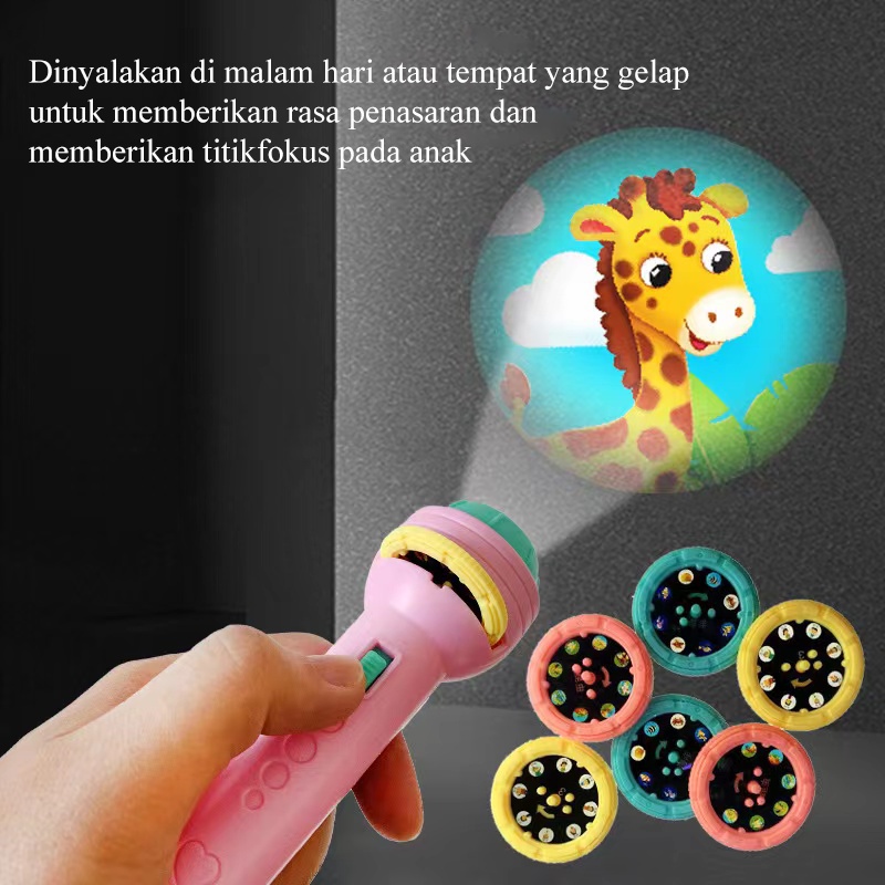 Mainan Senter Anak - Mainan Edukasi - Mainan Anak Senter Proyektor - Fun Flashlight - Mainan Proyektor Gambar