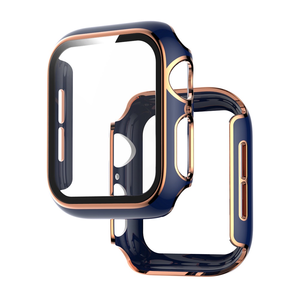 Duawarna Cover Pelindung Plating PC Untuk Apple Watch Case Untuk iWatch Series7 /2 /3 /4 /5 /6/SE Untuk iWatch bumper 41mm 45mm 38mm 40mm 42mm 44mm