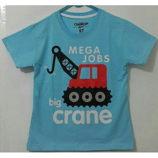 Kaos Anak Oshkosh Crane Biru Tshrit usia 1-6 tahun anak laki laki