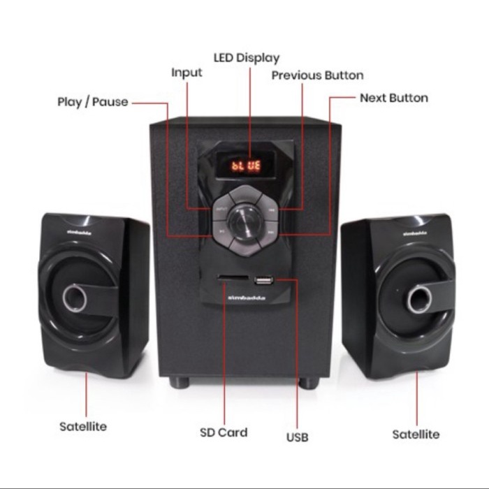 SPEAKER SIMBADDA CST 5000 N + / CST5000N BLUETOOTH SUBWOOFER BASS POWER GARANSI RESMI