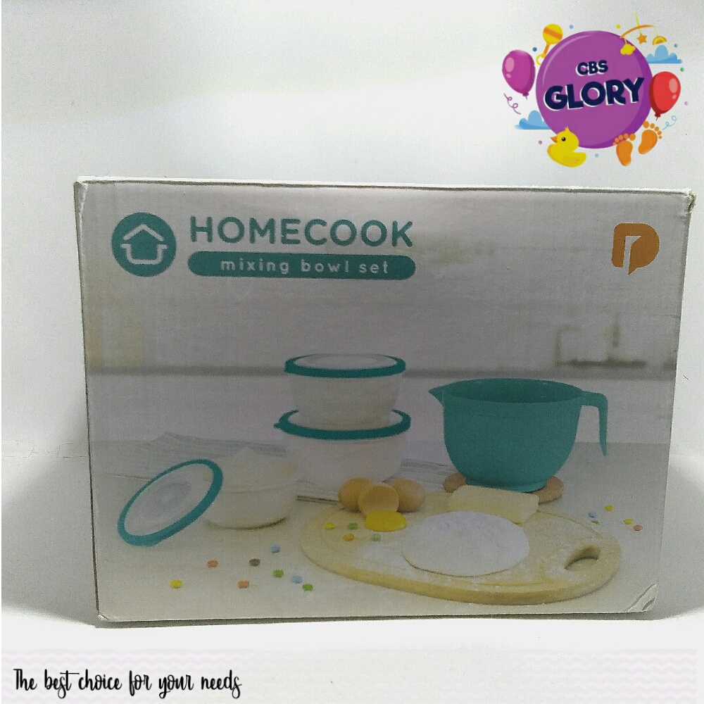 HOMECOOK Mixing Bowl Set Mangkuk Pengaduk Isi 4 pcs