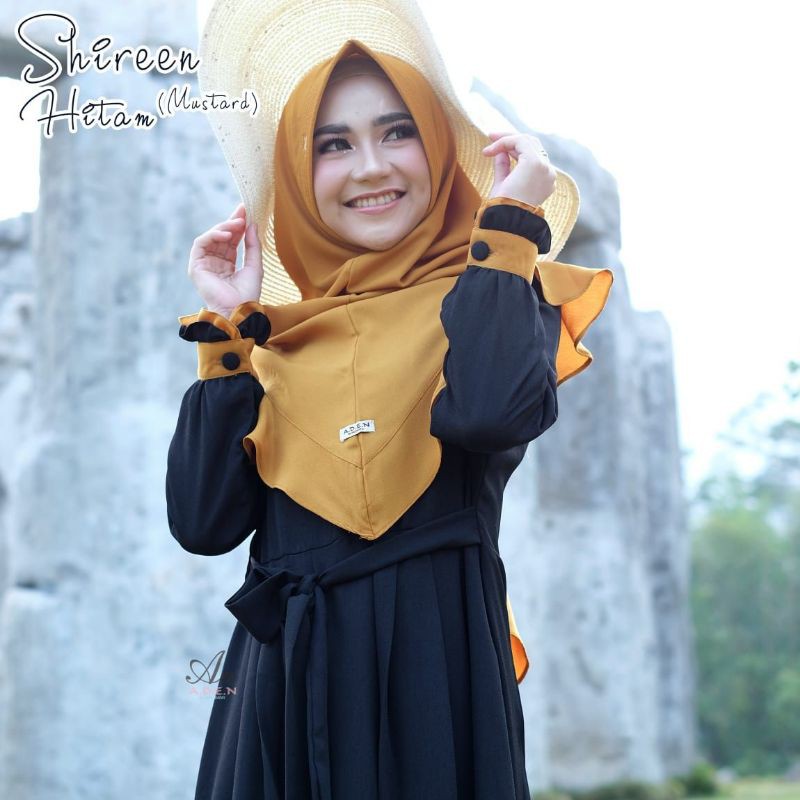 Gamis Shireen hitam ukuran M by Aden