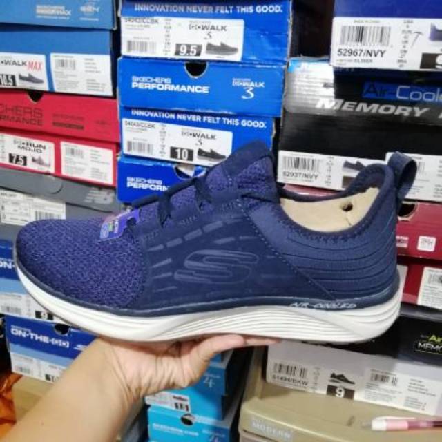 Sepatu skechers skyline silsher navy original skechers men skechers 52967 NVY skecher memory foam