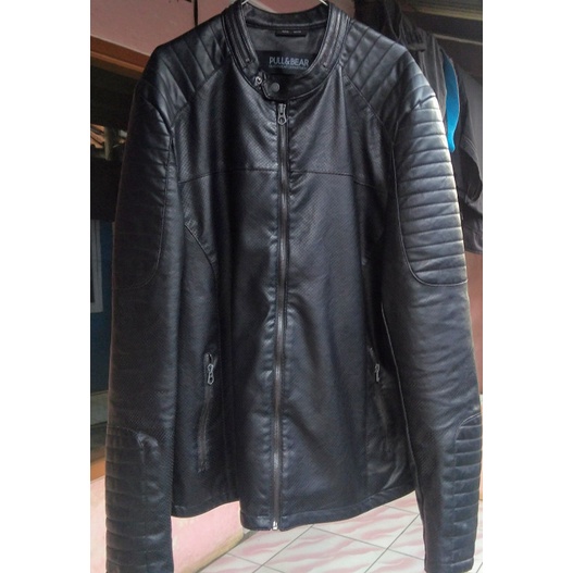 Leather Jacket Pull and Bear Original