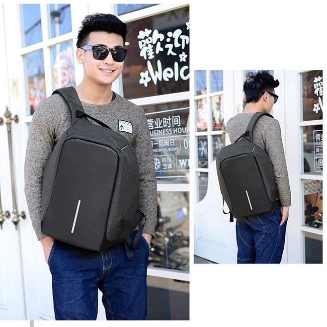 GI 1701 RISCE TAS RANSEL ANTI MALING ADA COLOKAN USB IMPORT JTF PRIA COWOK LAKI-LAKI JAKARTA BATAM