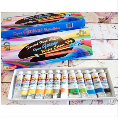 Cat Lukis Opini 12 Warna Drawing Tools Water Colours Opini Guitar no.120 Art Peralatan Air Mewarnai Lukisan Seni Kesenian Kerajinan Tangan Draw Drawing Prakarya Melukis Paint Painting Perlengkapan Menggambar Kertas Lukis Berkualitas Grosir Prakarya Malang