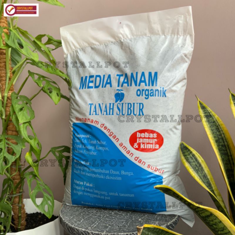 MEDIA TANAM ORGANIK TANAH SUBUR BIRU KEMASAN PABRIK SIAP PAKAI UNTUK TANAMAN - TANAH SUBUR BIRU