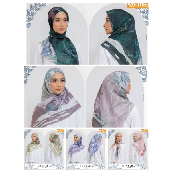 HIJAB SEGIEMPAT MOTIF SHAJARA SCARF © NIBRAS